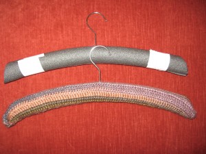IMG_0536 The hanger before and after the crocheted cover is added