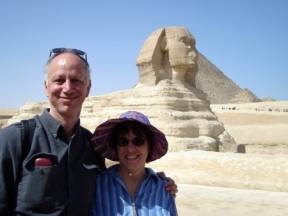 Sheila and Bill visiting the Sphinx