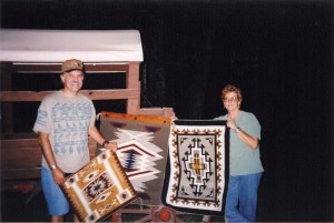 Mel and Marilyn with some of their weaving