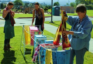 Silk Painting at the Fiber Fair