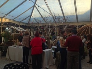 The tented atrium at Jacuzzi Winery