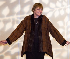 Wendy Chavin, co-chair of CNCH2014, models her jacket
