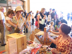 Demonstrating the fiber arts