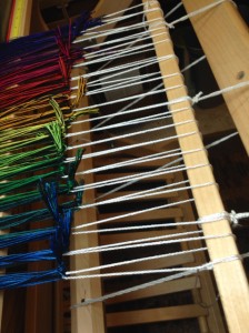 Lashing on the loom