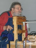 Alden Amos and his rope making machine