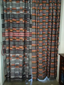 West African Kente cloth as drapes