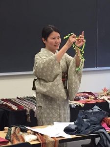 Yuko Yoshida demonstrating in the classroom