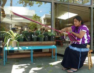Cecelia Ruiz weaving